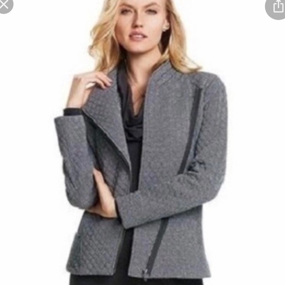 CAbi Quilted Herringbone Moto Jacket S - Picture 1 of 7